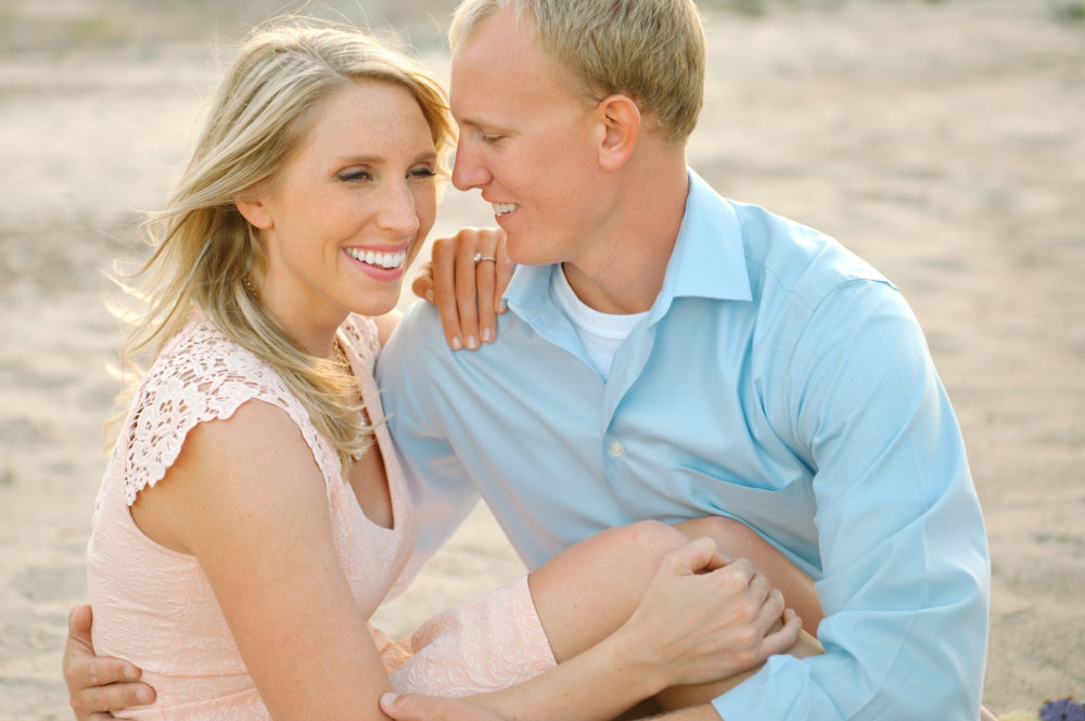 Keleher Jewelers sunset engagement session on the beach.