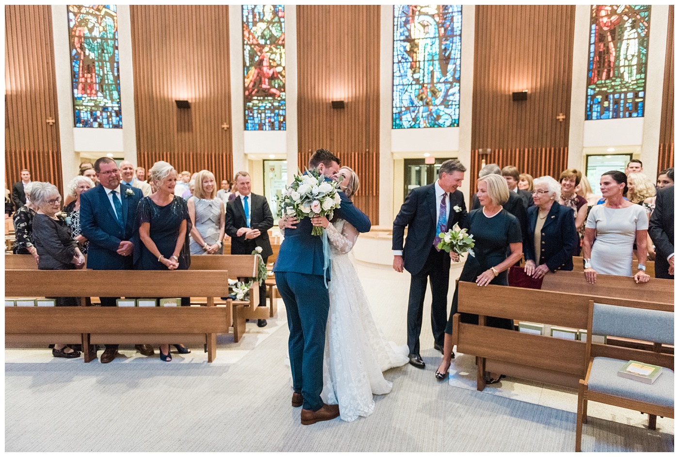 Stephanie Marie Photography All Saints Catholic Church Ceremony Celebration Farm Reception Cedar Rapids Solon Iowa City Wedding Photographer Emily Jake Raecker_0030-1.jpg