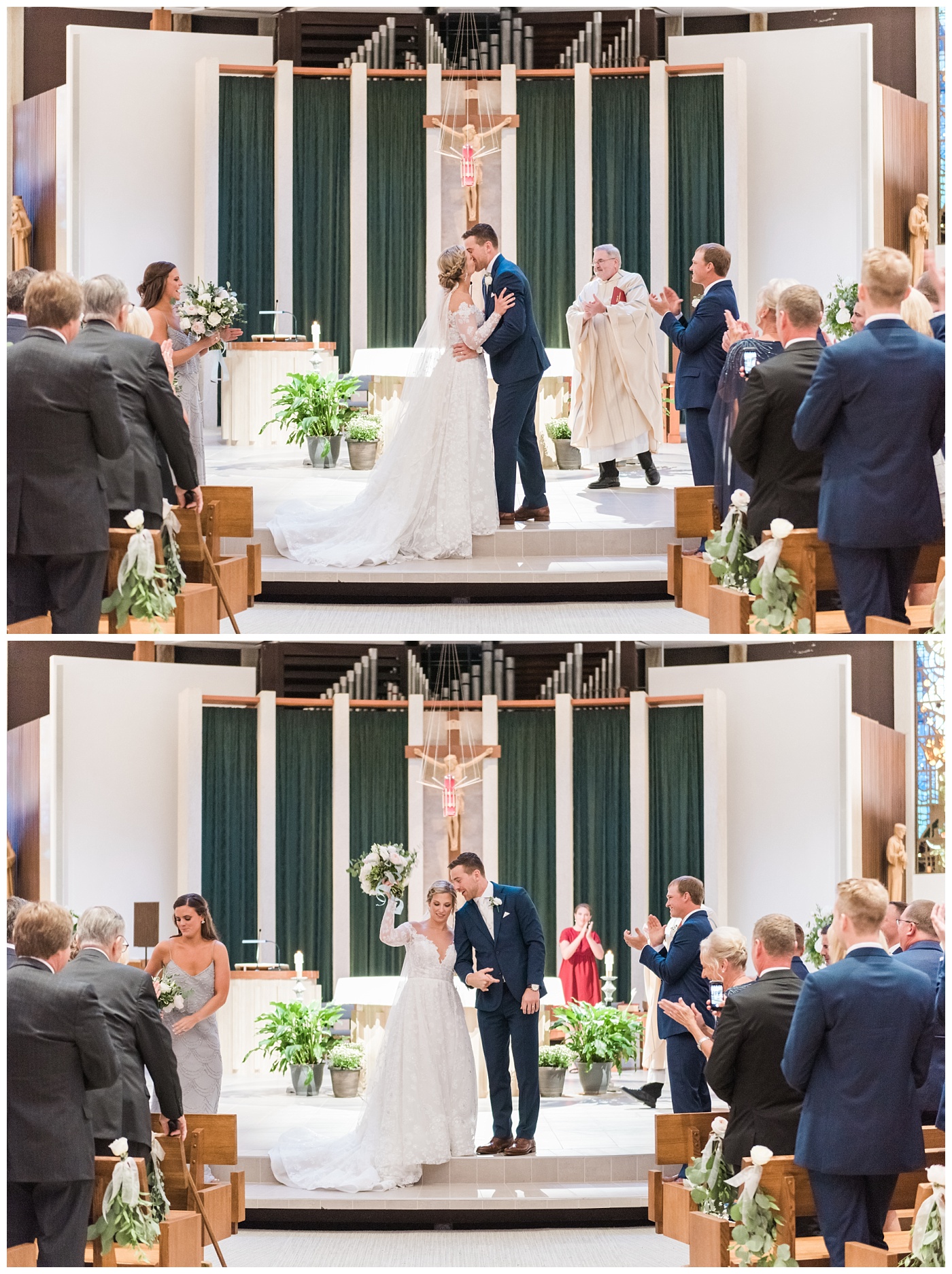 Stephanie Marie Photography All Saints Catholic Church Ceremony Celebration Farm Reception Cedar Rapids Solon Iowa City Wedding Photographer Emily Jake Raecker_0037-1.jpg