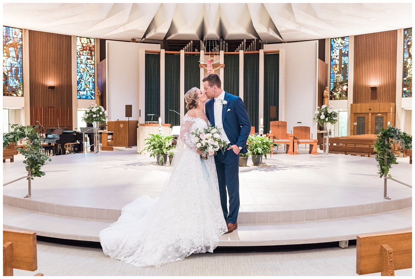 Stephanie Marie Photography All Saints Catholic Church Ceremony Celebration Farm Reception Cedar Rapids Solon Iowa City Wedding Photographer Emily Jake Raecker_0040-1.jpg