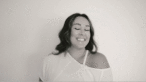 Stephanie Marie dancing in website header gif